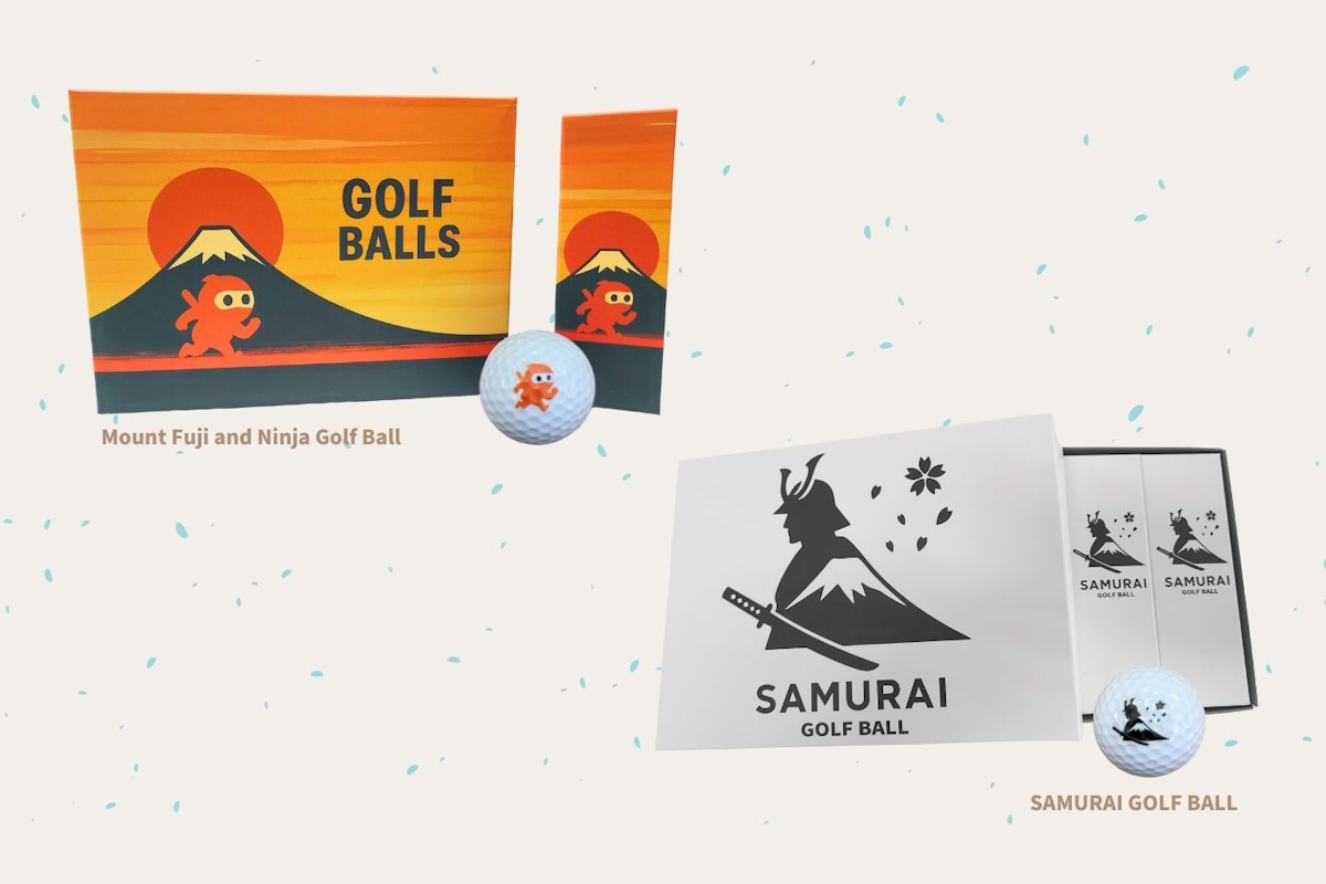 Mount Fuji and Ninja Golf Balls and Samurai Golf Balls