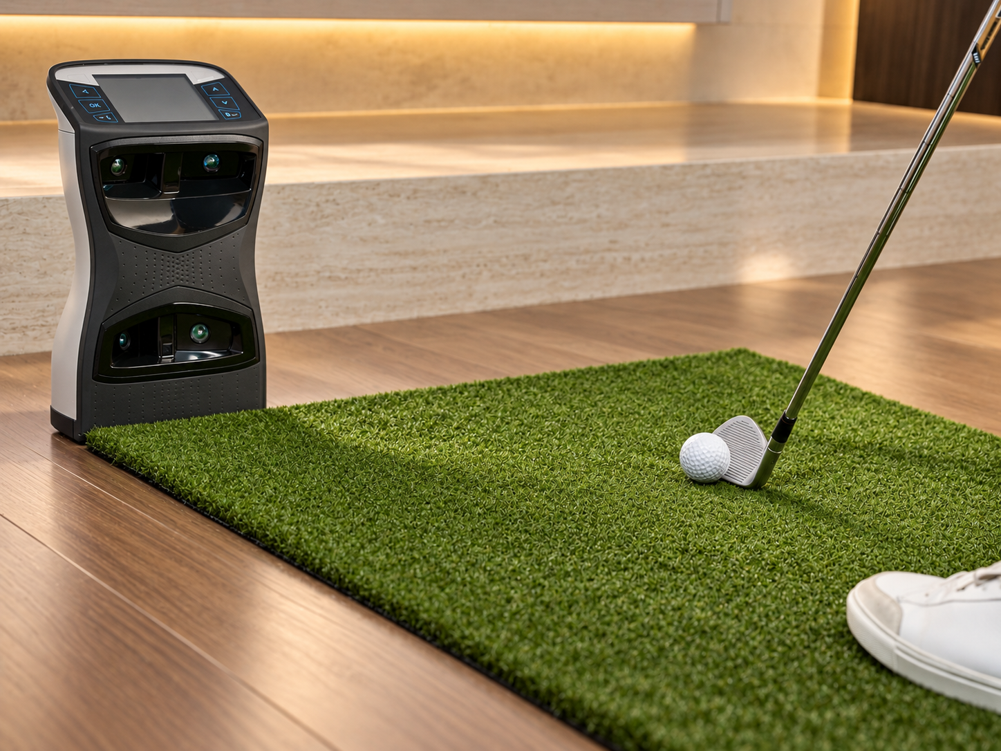 Indoor golf training equipment and hitting mat