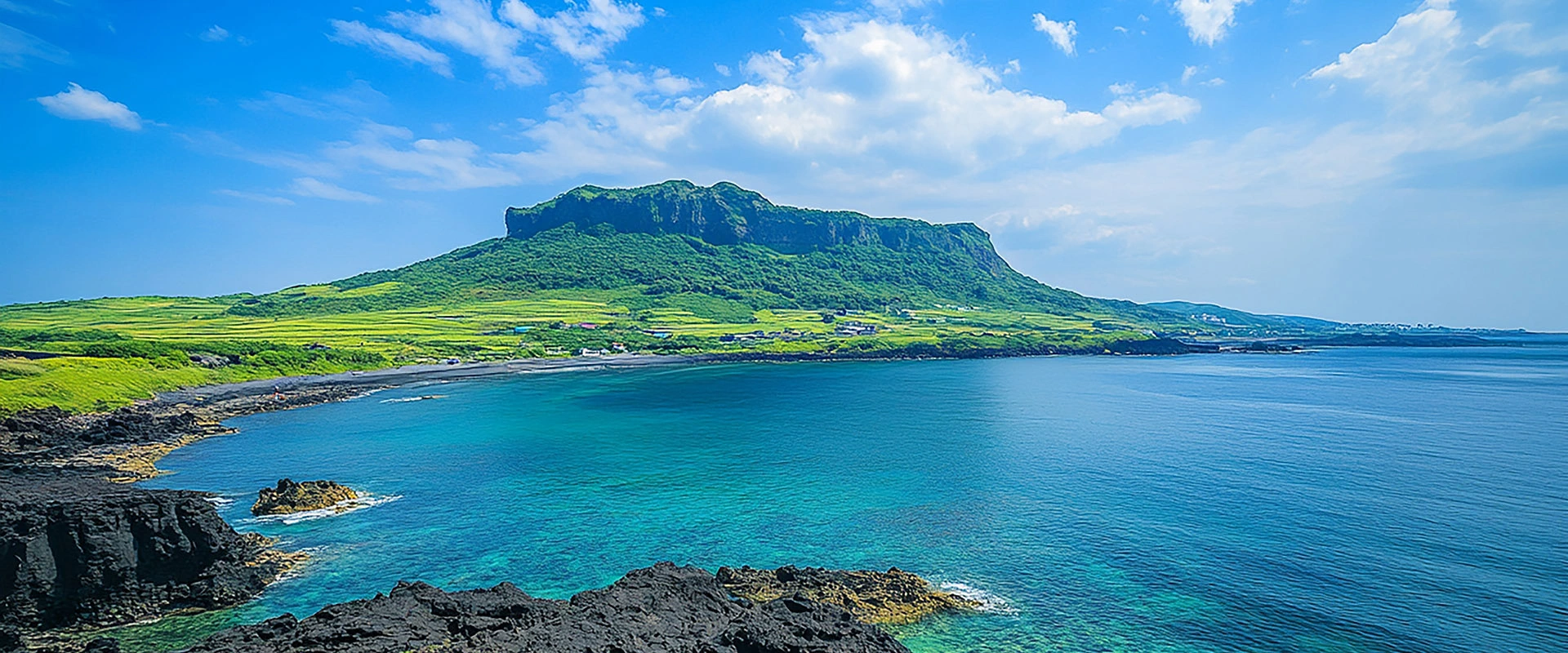 Jeju Island volcanic landscape and coastline