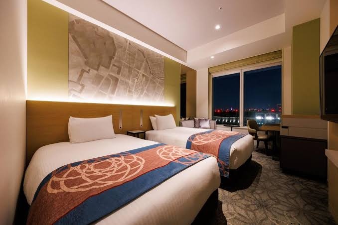 Illustrative twin guestroom image for the proposed Tokyo hotel; room category not confirmed