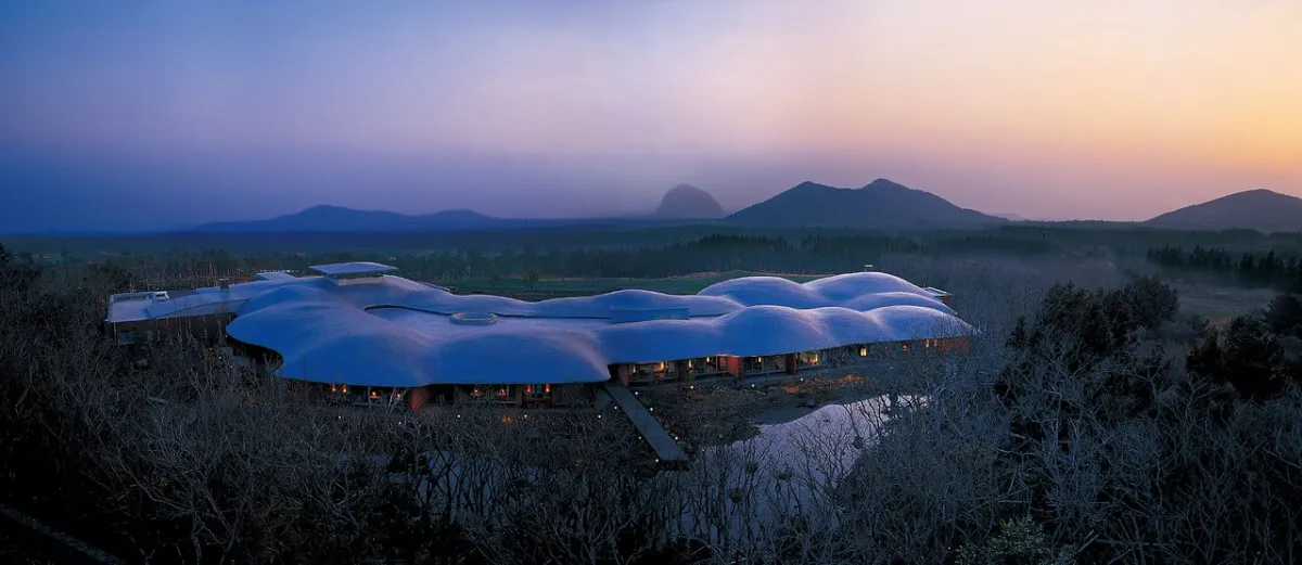 PODO Hotel distinctive architectural exterior in Jeju